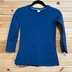 Navy Kids Long Sleeve Tee with Pockets